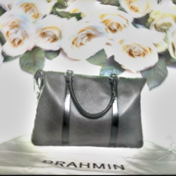 NWT Brahmin Duxbury Duffel Black Avalon - Picture 2 of 12